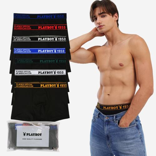

[Playboy] Мужские трусы с логотипом 7-дневный набор PMD2128 [Отправка из Кореи] 100% Оригинал 95