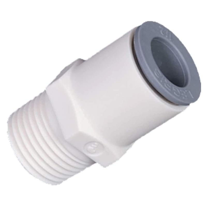 6505 60 14WP2 LIQUIfit Polymer Body Male Connector Fitting, 3/8" Push-to-Connect Tube x 1/4" Male NPTF