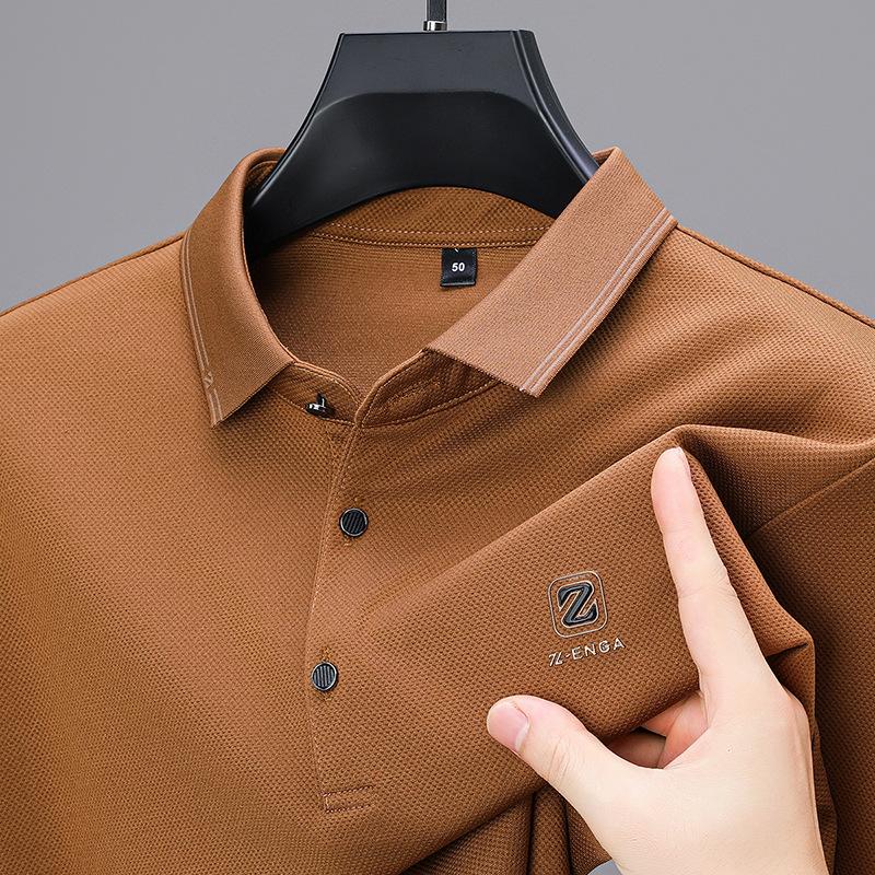 Men'S Polo Shirt High-End Long-Sleeved T-Shirt Business Casual Z Letter Lapel Polo Shirt