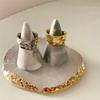 1/3 PCS Stackable Resizable Stainless Steel Wave Cuff Ring Plated Silver Gold Minimalist Irregular Rings for Women Jewelry