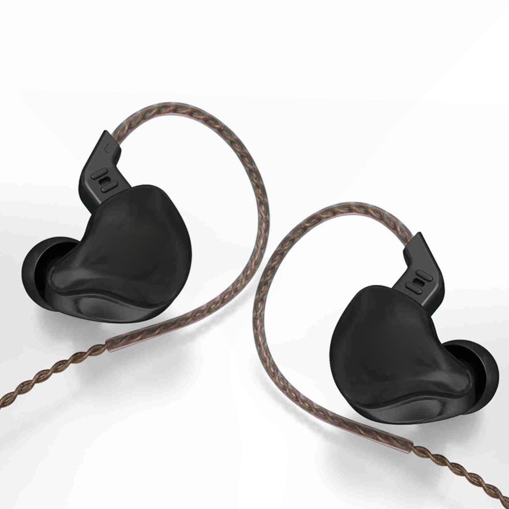 Earphone 3.5mm Gold Plated Plug High Sensitivity Ergonomic Wired Earphone for Running Listening Music