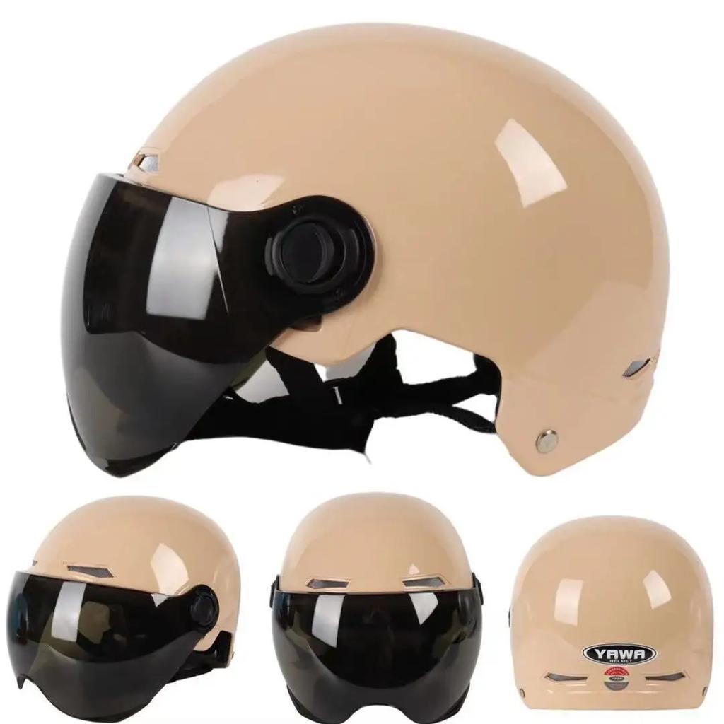 Helmet For Electric Motorcycle Man Woman Helmet Sun Protection Anti-UV Lightweight Half Helmet 4 Layers Of Protection Moto Casco