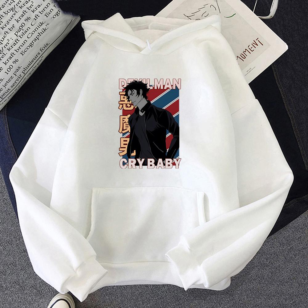 New Arrival Devilman Crybaby Hoodies for Men Fashion Casuals Japanese Korean Style Streetwear Warm Long Sleeve Oversized Sweatshirt