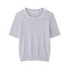 European and American style, new women's clothing, foreign style, fashionable striped short-sleeved knitted sweater 8851009