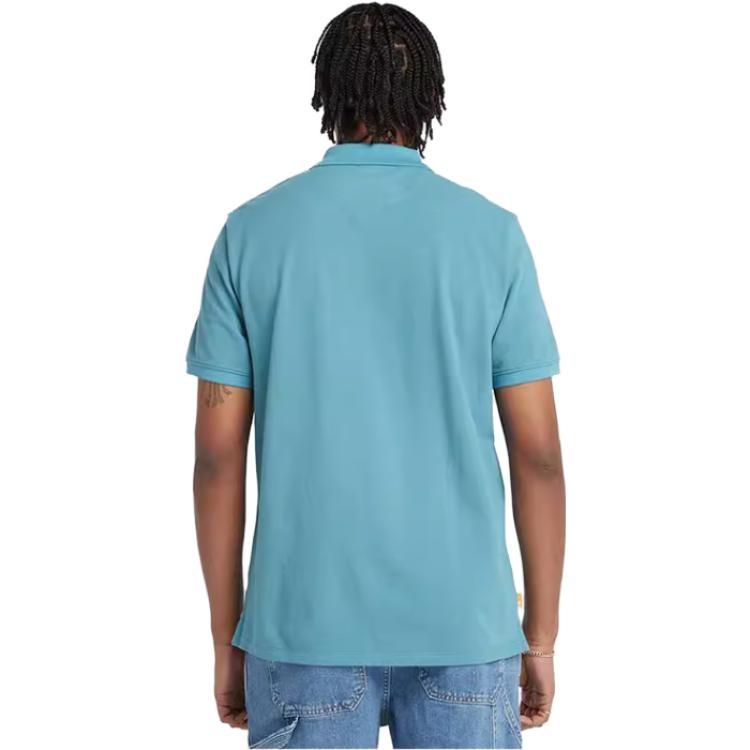 Timberland Polo Shirts Men's Storm Blue Polo Collar Moderate Straight Fit A62T5-DV7