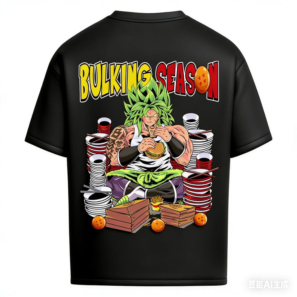 Dragon Ball Brolli Mens Tshirt 2026 Summer Loose Cotton Anime Printed Street Style Fitness and Leisure Outdoor Loose Tshirt