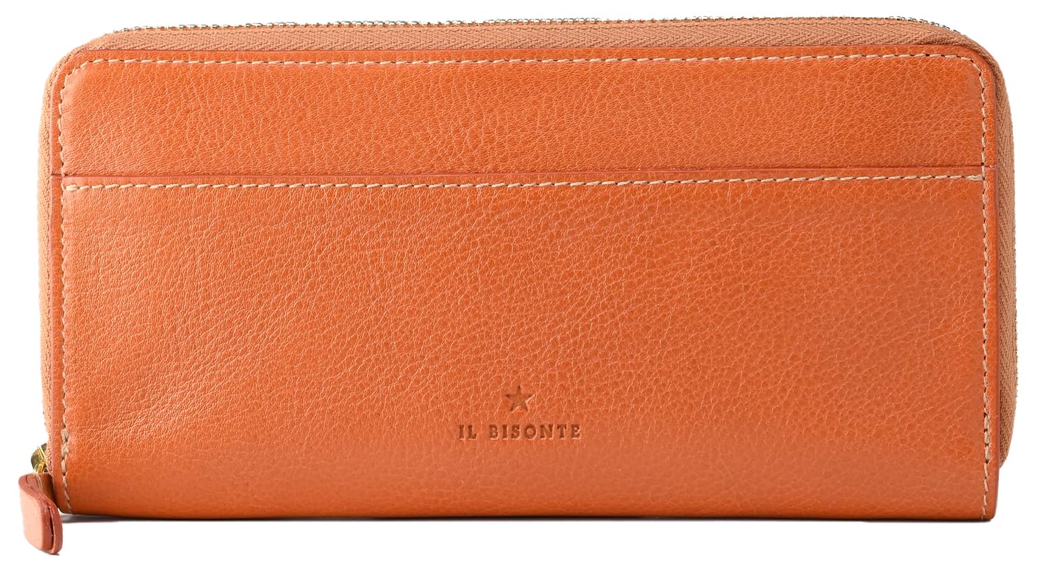 

IL BISONTE Long Wallet with Coin Purse Round Zipper Vachetta Leather Brown Yakinume SZW056PV0001CA106B Wallet Men s Women s [Item]