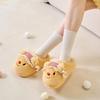 Cartoon Bear Cotton Slippers Women Autumn Winter Home Anti Slip Warm Slippers Winter Indoor Plush Slippers