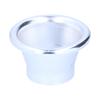 2.6in Cold Air Intake Turbo Horn Velocity Stack Adapter CNC Aluminum Car Modification Part Silver