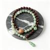 Premium Trendy Geometric Style Crystal and Jade Beads Strand Bracelet with Gourd Pendant for Women Gift