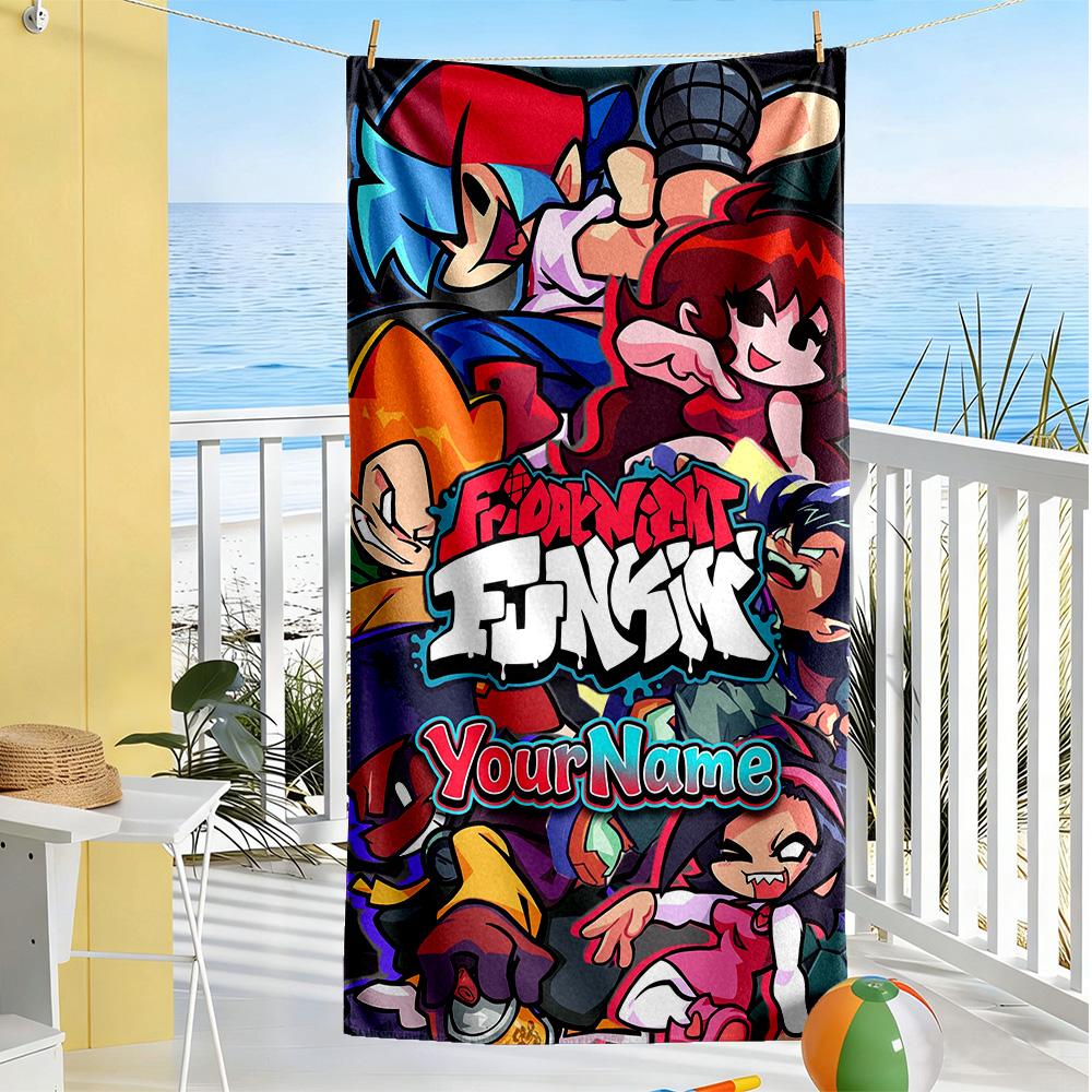Digital Circus Personalized Name Beach Towel High Absorbency & Quick-Dry