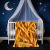 Fashion Cool Fries Blanket Flannel Warm Soft Throw Blanket For Room Sofa Childish Birthday Gifts