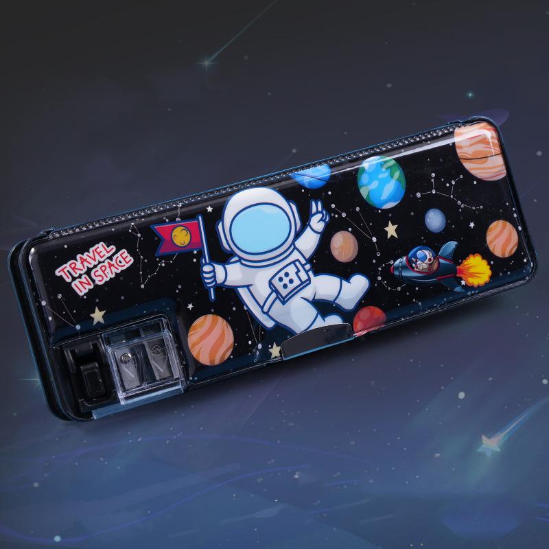 Multifunktionale Stiftebox für Mädchen Süßes Mäppchen Mäppchen mit Anspitzer Cartoon Stiftetasche Geschenke