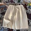 Summer Sports Shorts Women's High Waist Drawstring Loose Casual Straight Wide Leg Five-point Pants