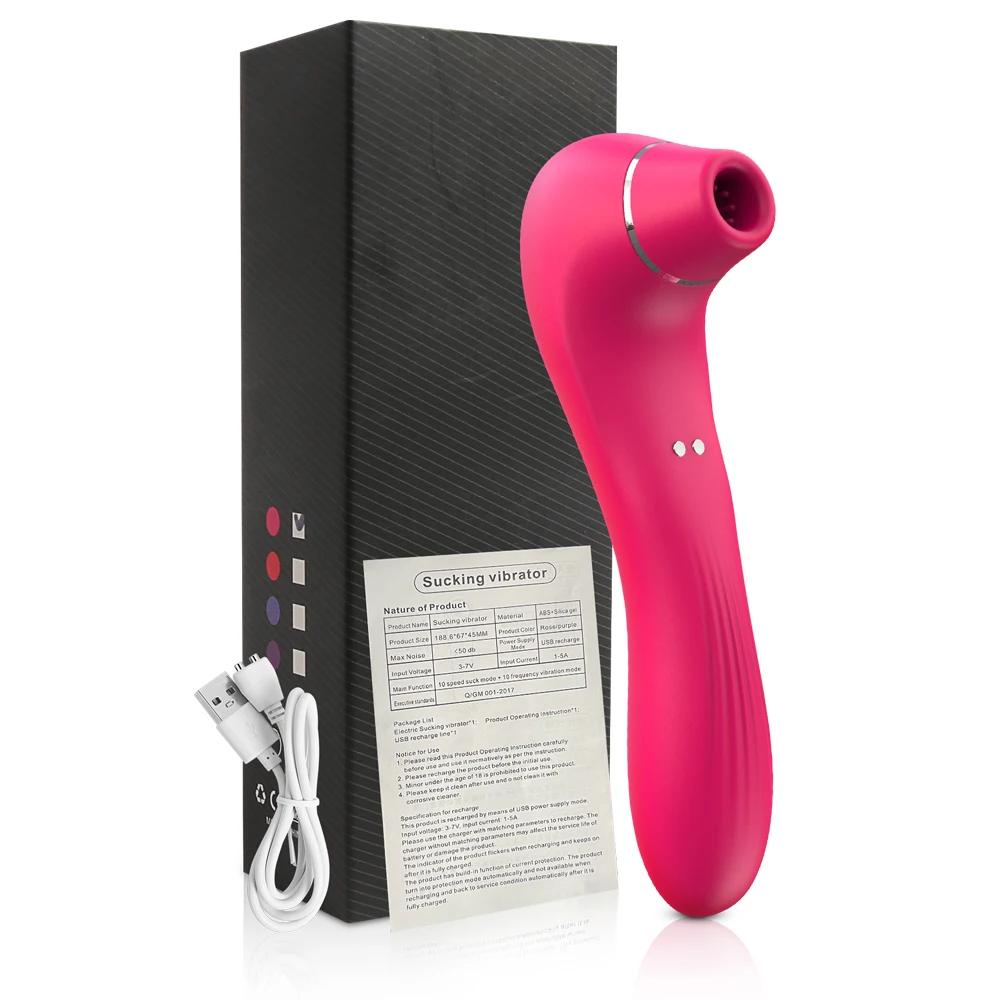 Clit Sucker Vibrator Vagina Clitoris Stimulator Vacuum Sucking Etotic Sex Toy G Spot Vibrating Vagina Massage Female Masturbator