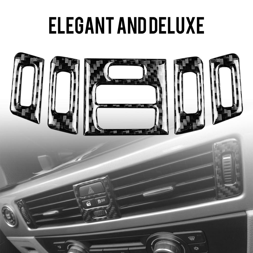 Carbon Fiber Car Interior Air Conditioner Outlet Panel Frame Cover Trim for BMW E90 92 93 (A)
