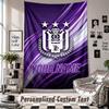 Custom Tapestry Wall Hanging, Anderlecht FC Personalized Name Text Home Wall Decor