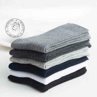 Calzini da uomo spessi e alla moda, in cotone, antiodore, a metà altezza, per l'autunno e l'inverno