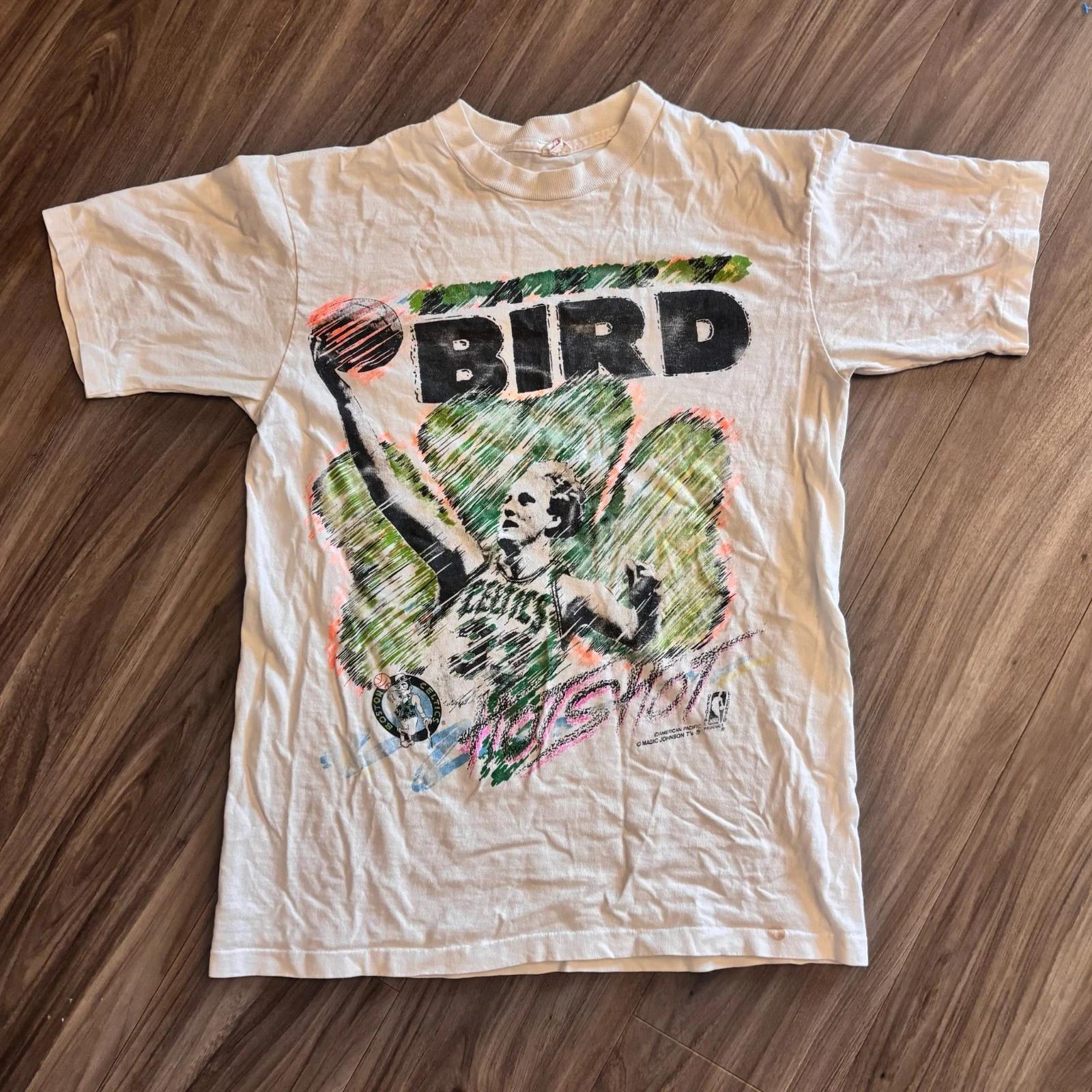 1980 s / Vintage Larry Bird Boston Celtics NBA Single Stitch USA Made Shirt Sz M 3XL