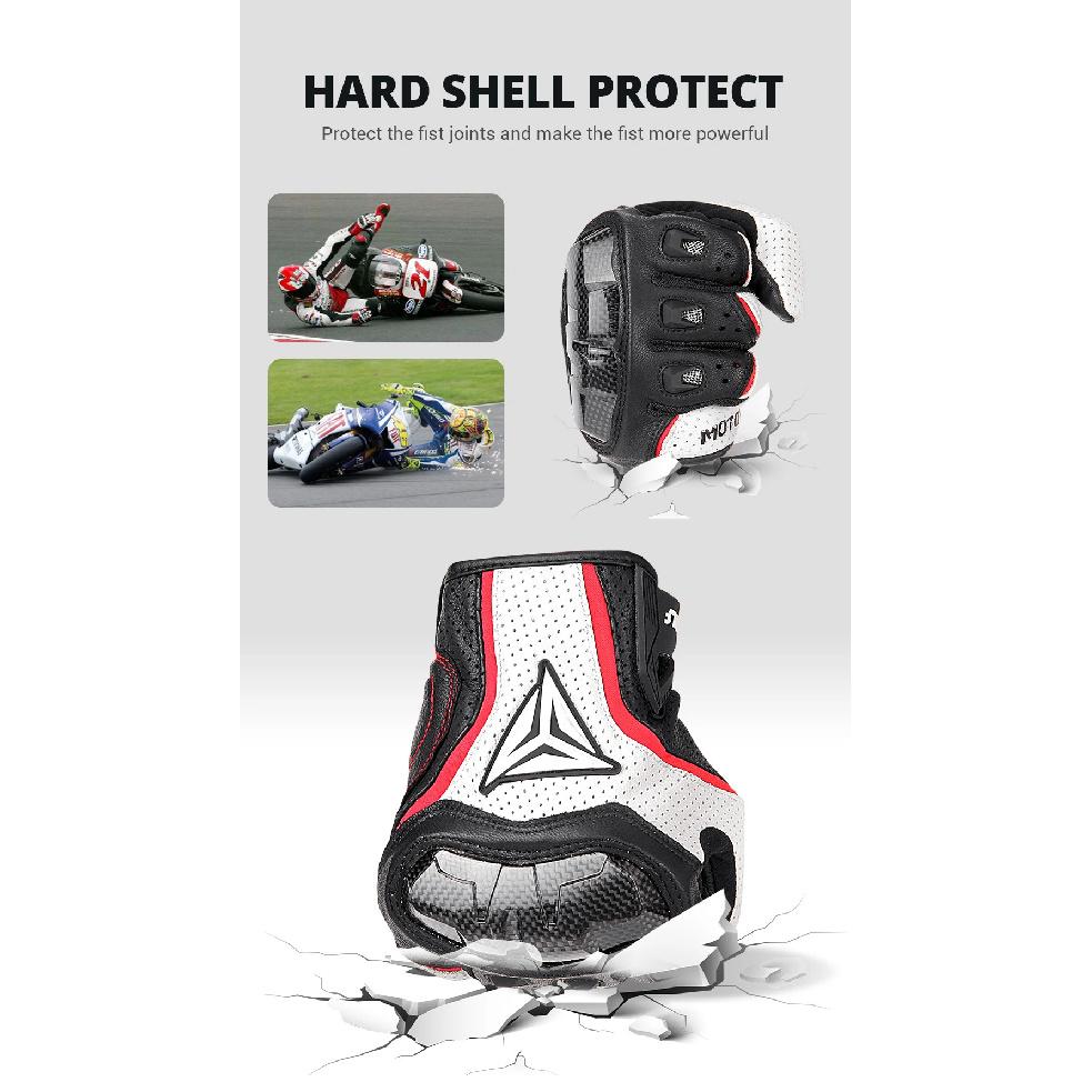 Motorcycle Gloves Men's Leather Gloves Wear-resistant Scratch Resistant Breathable Off-road Gloves Anti Slip Riding Equipment