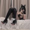 Shi Meisha: Sex Stockings Tight Hand-torn Socks Open Crotch Pantyhose Stockings Sex Stockings One-piece Mesh Black Silk