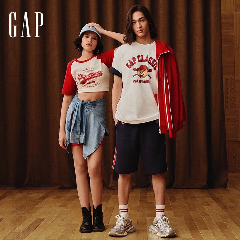 Gap Unisex 2025 Summer Bear Print Logo T-Shirt XL