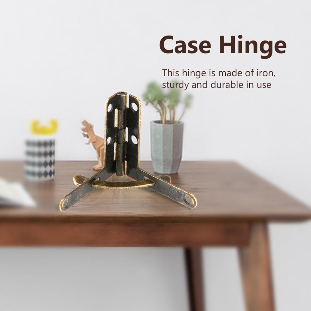 20pcs 90 degrees  Angle Support Spring Hinge for Small Jewelry Wine Case Watch Box Wooden Lid (Gold)