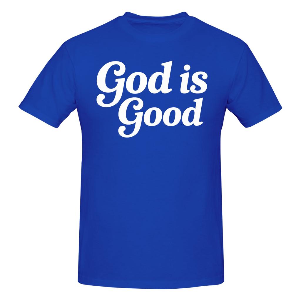 1 Piece Trendy Christian Saying Minimal Novelty 100 Cotton Tshirt God Is Good Tees Tops For Unisex