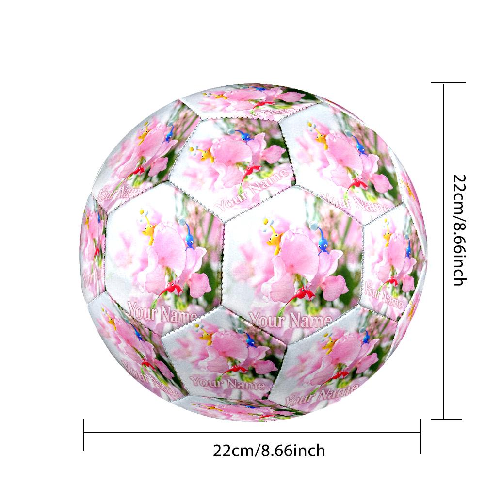 Custom Text Size 5 Soccer Ball, Standard Match Football For OutdoorPikmin