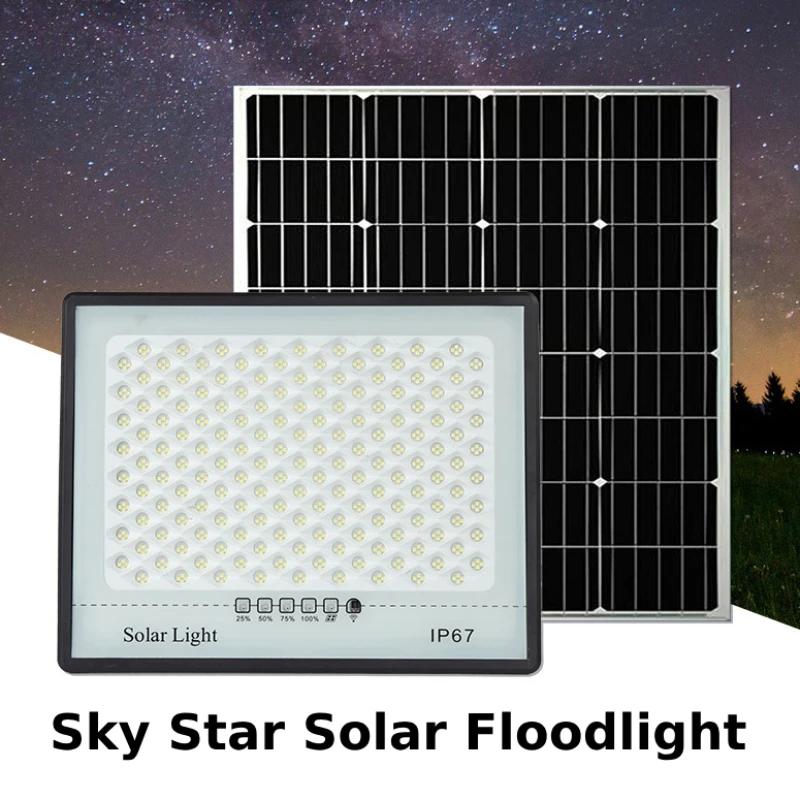 100/200/300W Solar Lampe Im Freien Wasserdichte Scheinwerfer Led Licht Außen Lampe mit Fernbedienung Solar Straße lampe Licht Control
