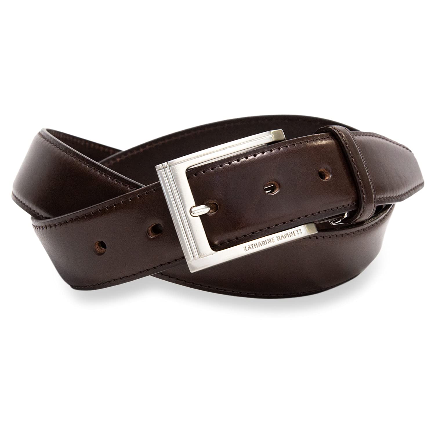 Katharine Hamnett London Leather Belt, Exclusive to Our Store, Medusa Design, KH-0060221IN, Chocolate