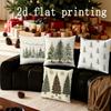 Wohndekor Weihnachtsbäume Gemusterte Kissenbezüge Geeignet für Sofa Schlafzimmer Auto Kissenbezug Kissen Rechteckiges Rückenkissen