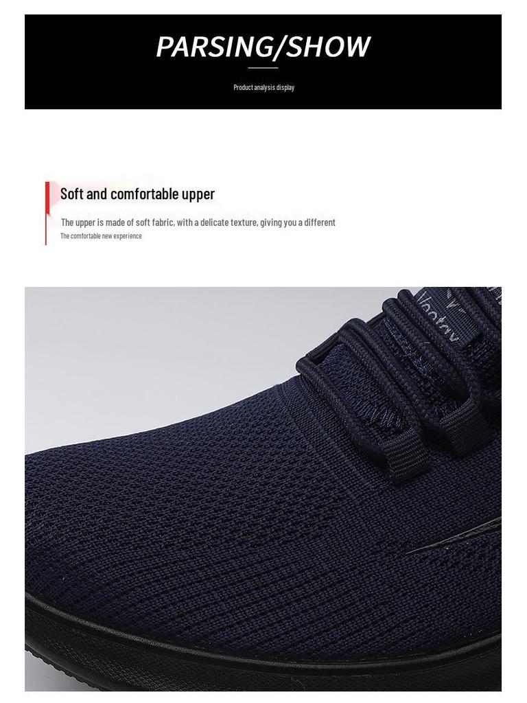 Herren Atmungsaktive Flyknit Mesh Freizeit Sportschuhe - Übergröße, Vielseitig, Weiche Sohle