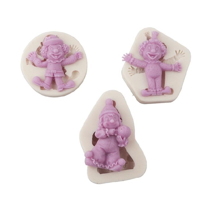 Funny Clown Shaped Silicone Mold Fondant Mould Baking DIY Supplies Nonstick