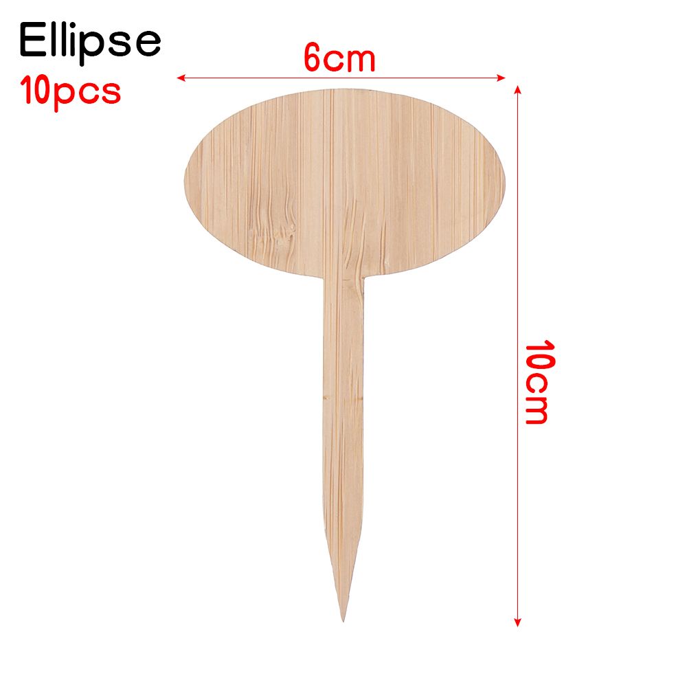 10PCS Eco-Friendly Bonsai Ornament Nursery Pots Wood Sign Tags Bamboo Plant Labels Garden Markers Planting Tools