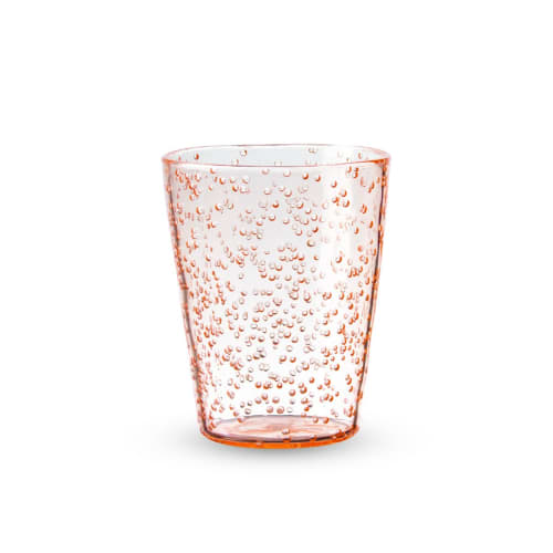 Aboard Homeware Momento Bubble Break-Resistant Cup, 360ml, Pink, Plastic Glass, Stylish Design, Stackable, Dishwasher Safe, BPA-Free, Perfect for Iced