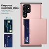 New Push Pull Wallet Card Slot Solid Color Phone Case For Samsung S25 Ultra S23 S20 S21 S22 S24 Ultra Plus FE Note 20 Ultra A55