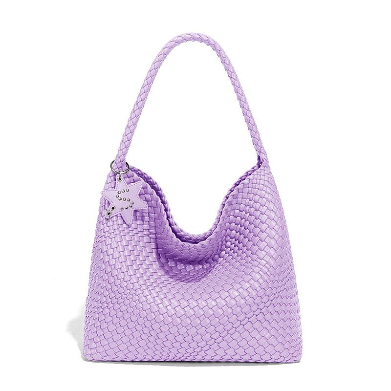Large-capacity Mother Tote Bag Hand-woven Bag Commuting Armpit Shoulder Bag Simple Fashion Handbag