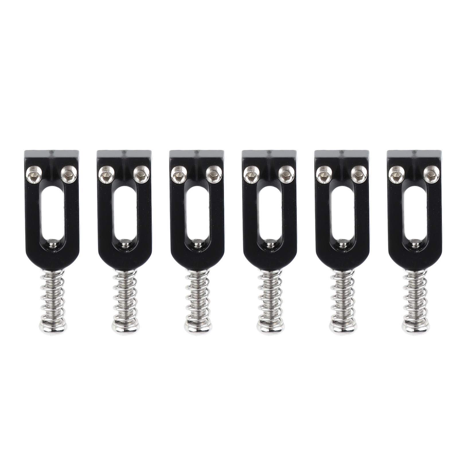 6Pcs Electric Guitar Tremolo Bridge Saddle U Shaped String Tuning Screw Saddle Accessory