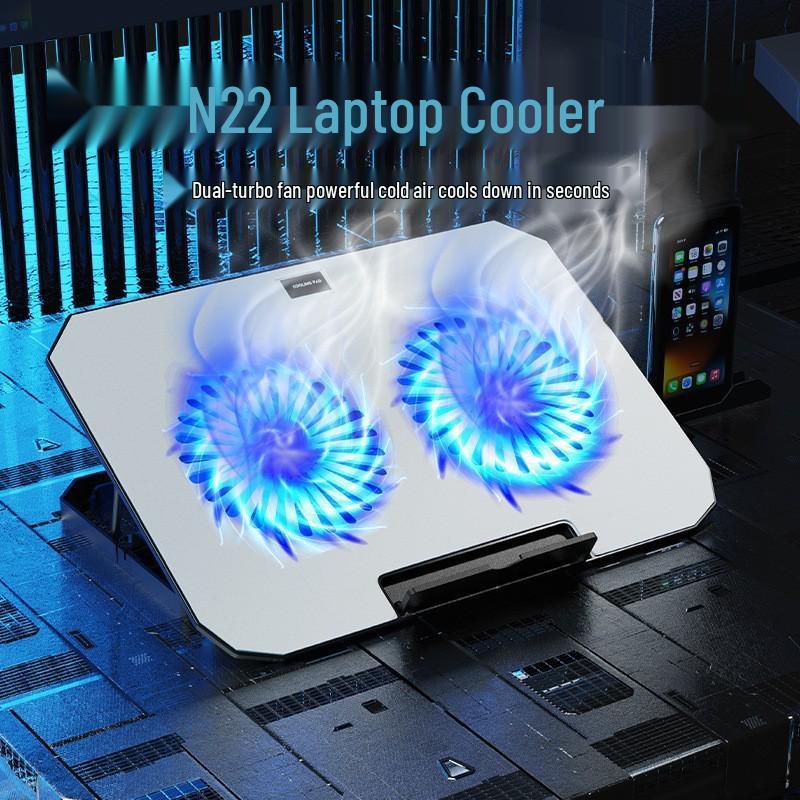 Adjustable RGB Gaming Laptop Cooling Stand with Phone Holder