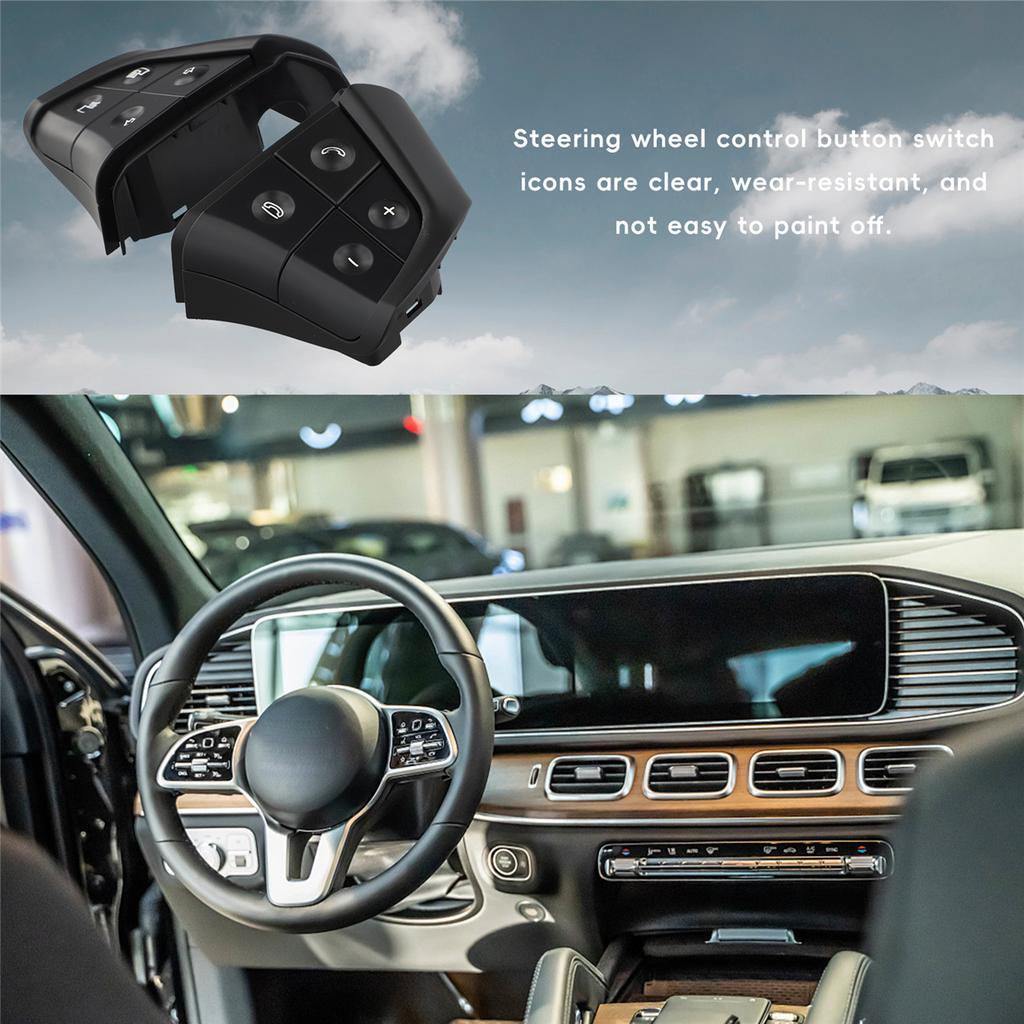 For Mercedes-Benz W164 W245 W251 GL350 ML350 R280 B180 B200 B300 Steering Wheel Switch Control Buttons 1 Pair Pack