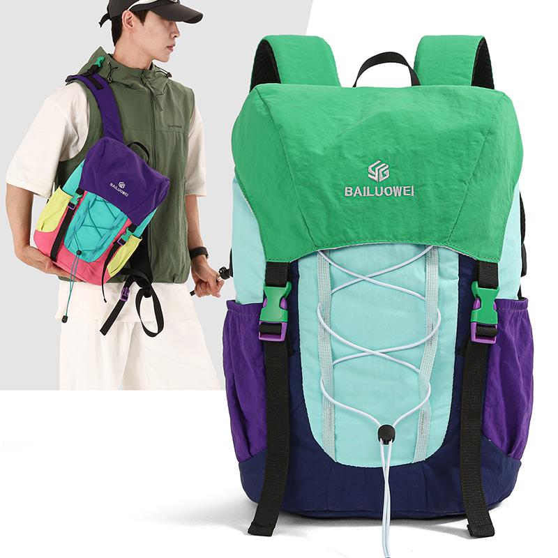Outdoor-Rucksack Farbblock Wander- und Stadtreise Leichter wasserdichter Rucksack