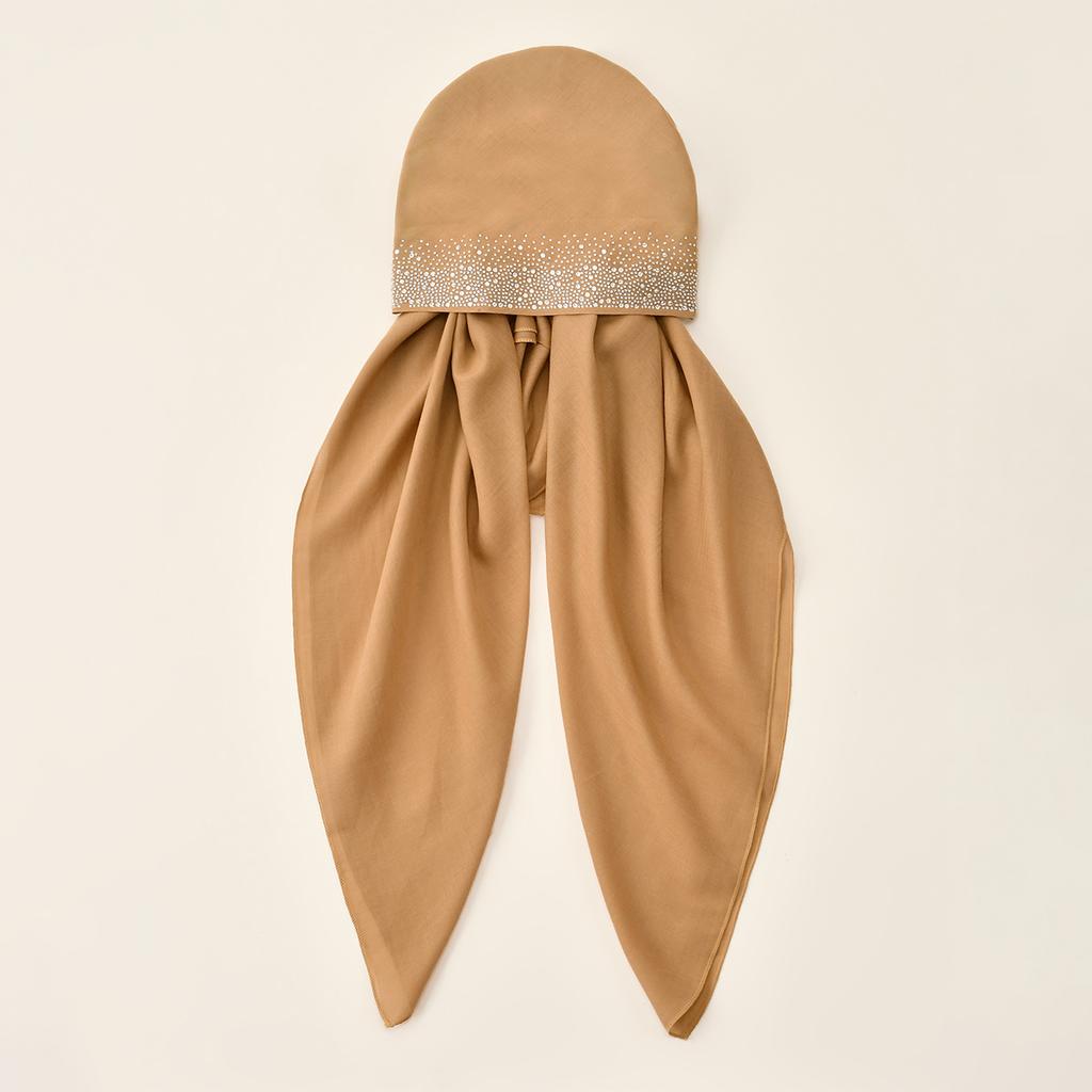 Premium Diamant Baumwolle Elastisches Stirnband Kappe Für Frau Muslimischer Hijab Hut Damenmode Sofortiger Schal Islamischer Turban 75*25cm