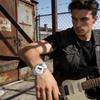 Stylish Leather Watch with Rock Punk Analog Quartz Leather Small Second Accessory Perfect Gift for Day Men's Design Movement, Strap, Display,
