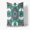 Boho Floral Pattern Blanket Geometric Print Throw Blanket Decorative Quilt Bedspread For Sofa Couch Living Room Bedroom