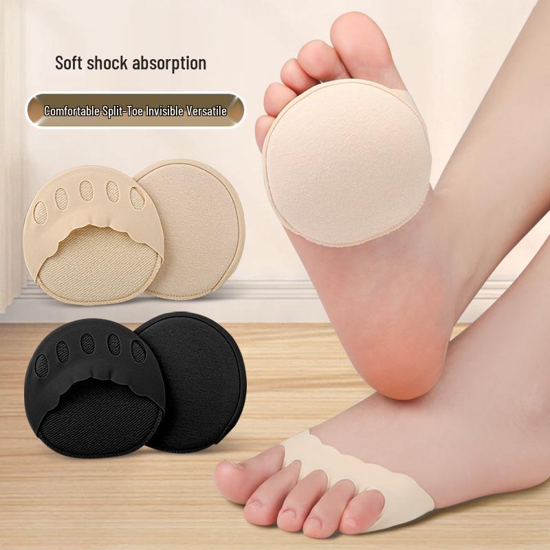 Five-Toe Wave Lace Sweat-Absorbent Breathable High Heel Relief Invisible Half-Length Socks