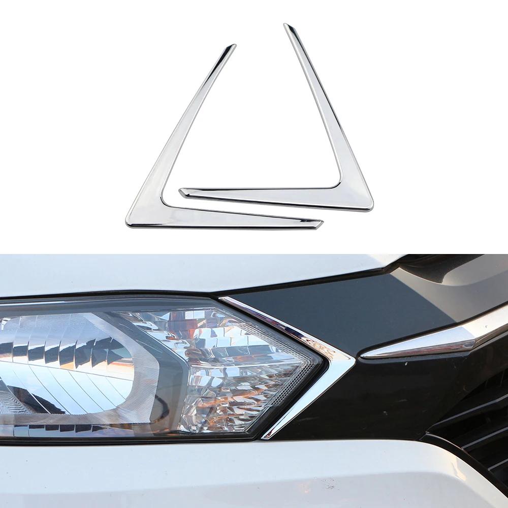 2 ks ABS chromové samolepky na trojúhelníkové kryty světel pro Honda HRV HR-V Vezel 2014 - 2022 Dekorační příslušenství