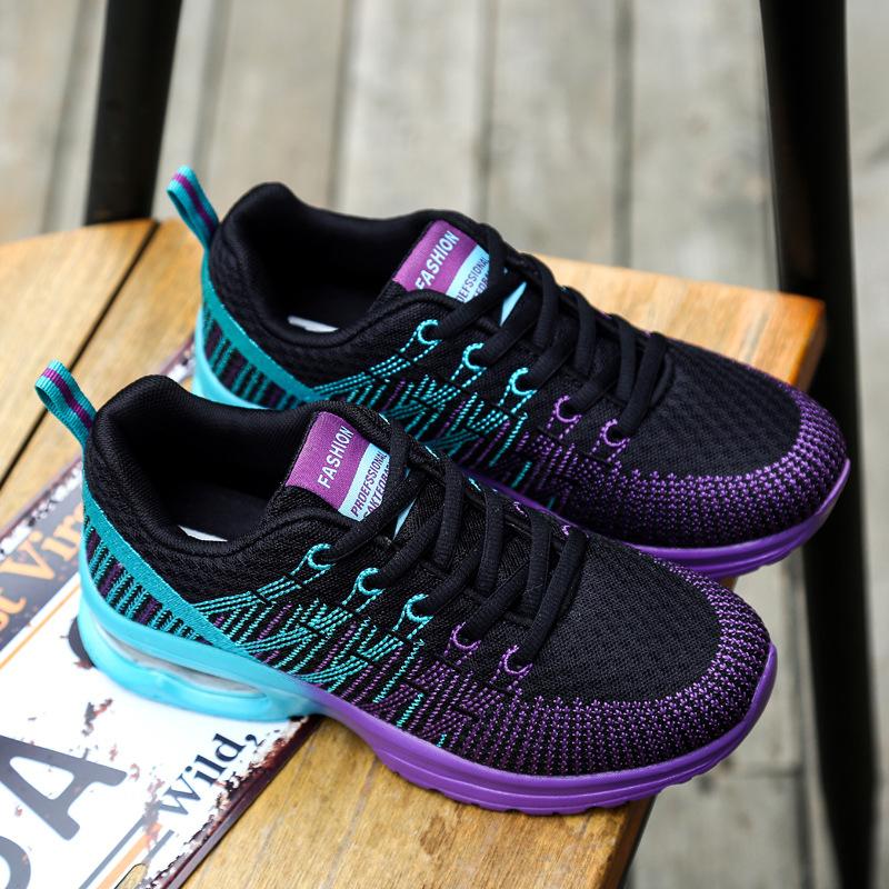 Autumn new flying woven women's shoes sports fashion women's shoes casual running comfortable breathable single shoes