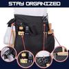 2pcs Waist Apron With Tool Pouch Waterproof Work Apron For Barber Beauty Salon Car Mechanic Craftsman Utility Belt Bag Kitchen Cooking