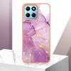 For Honor X8 5G TPU Case with IMD Marble Pattern Electroplated Back Cover